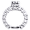 14K White Gold Cathedral Setting Diamond 3/4 Eternity Engagement Ring 3.60 TCW