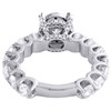 14K White Gold Cathedral Setting Diamond 3/4 Eternity Engagement Ring 3.60 TCW