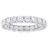 14K White Gold Diamond Eternity Wedding Band Vintage Style Women's Ring 2.70 CT