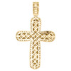 10K Yellow Gold Round & Baguette Diamond Tiered Cross Pendant 2.40"Charm 3.75 CT