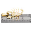 10K Yellow Gold Round Diamond Scorpion Statement Pendant 1.95" Charm 1.90 CT.