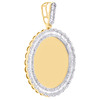 10K Yellow Gold Baguette Diamond Memory Picture Frame Pendant 2.6" Charm 4.15 CT