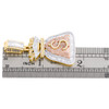 10K Yellow Gold Round & Baguette Diamond Money Bag Pendant 1.75" Charm 1.85 CT.