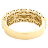 10K Yellow Gold Round & Baguette Diamond Statement Wedding Band 8mm Ring 1.13 CT