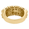 10K Yellow Gold Round & Baguette Diamond 12mm Fancy Wedding Band Ring 2.40 CT.