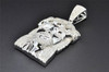 10K White Gold Real Diamond Jesus Face Pendant Piece 2" Mens Pave Charm 1.60 CT.