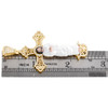 14K Yellow Gold Round Diamond Jesus Crucifix Cross Pendant 2.45" Charm 0.55 CT.