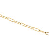 14K Yellow Gold 3.25mm Paper Clip Open Link Necklace 18" Fancy Rectangle Chain