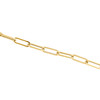 collar de eslabones abiertos con clip de papel de 4 mm en oro amarillo de 14 k, cadena rectangular elegante de 18 "
