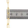 offene 4-mm-Büroklammer-Halskette aus 14-karätigem Gelbgold, 18-Zoll-Fancy-Rechteck-Kette