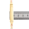 14K Tri-Color Gold Diamond Cut Valentino Link 8mm ID Statement Bracelet 7"
