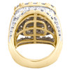 10K Yellow Gold Baguette Diamond Engagement Ring Rounded Square Halo Center 5 Ct