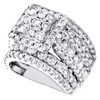 10K White Gold Diamond Engagement Ring Cathedral Shank Square Halo Center 5 Ct.