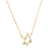 10K Yellow Gold Diamond Star of David Necklace Cable Link Chain 18" 1/12 Ct.