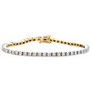 10K Yellow Gold Miracle Set Diamond Tennis Link Bracelet 1 Row Design 7" 1/4 Ct.