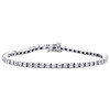 10K White Gold Miracle Set Diamond Tennis Link Bracelet 1 Row Design 7" 1/4 Ct.