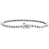 10K White Gold Miracle Set Diamond Tennis Link Bracelet 1 Row Design 7" 1/4 Ct.