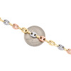 collana con catena a maglie Gucci in oro 10k tricolore 3D con soffio cavo 6mm 20"