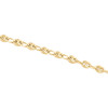 10K Yellow Gold 3D Hollow Puff Gucci Link Chain 5mm Mariner Style Necklace 20"