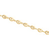 Real 10K Yellow Gold Fancy 3D Hollow Puff Gucci Mariner Link 5mm Bracelet 10"