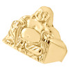 anello da mignolo con dichiarazione del volto di Gautam Buddah fantasia testurizzato in oro giallo 10k, fascia da 20 mm