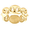 10k gult guld högpolerad puff Gucci link statement pinky ring 9mm band