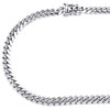 10K White Gold Solid Miami Cuban Link Chain 5mm Box Clasp Choker Necklace 22"