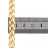 10K Yellow Gold 3D Rounded Square Box Franco Style Link Chain 7.5mm Necklace 24"