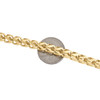 10K Yellow Gold 3D Rounded Square Box Franco Style Link Chain 7.5mm Necklace 24"
