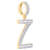 10K Yellow Gold Baguette Diamond Initial Z Pendant 1.50" Letter Charm 3/4 CT.