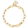 14K Yellow Gold Rolo Paperclip Style Fancy Link Padlock Charm 6mm Bracelet 6.75"