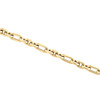 14K Yellow Gold Oval Rolo Rectangle Italian Link 5mm Statement Bracelet 7.50"