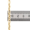 14K Yellow Gold Oval Rolo Rectangle Italian Link 5mm Statement Bracelet 7.50"