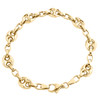 bracelet fantaisie en or jaune 14 carats Gucci / rolo à maillons italiens 8 mm 7,5"