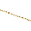 14K Yellow Gold Fancy Rolo Paperclip Link Lobster Lock 4mm Italian Bracelet 7.5"