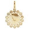 10 Karat Gelbgold runder Diamant-Kreis-Medaillon-Anhänger 2" Cluster-Charm 3,33 ct.