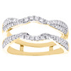 14 K gult guld diamant förlovningsring Enhancer kvinnors flätade Wrap 1/3 Ct.