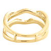 anillo de compromiso de diamantes de oro amarillo de 14 quilates con envoltura trenzada para mujer de 1/3 qt.