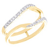 anillo de compromiso de diamantes en oro amarillo de 14 quilates, realzador de contorno para mujer, 0,20 qt.