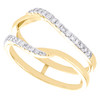 anillo de compromiso de diamantes en oro amarillo de 14 quilates, realzador de contorno para mujer, 0,20 qt.