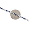 14K White Gold Sapphire & Diamond Prong Set 18" Tennis Necklace Chain 8.38 CT.