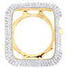 boîtier personnalisé en diamant baguette en or jaune 10 carats 44 mm série 6 montre Apple 5 ct.