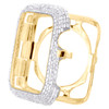 10 k gult guld baguette diamant anpassat fodral 44mm serie 6 apple watch 5 ct.