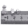 10K White Gold Round Diamond Square Frame Rope Milgrain Stud 8mm Earrings 1/5 CT