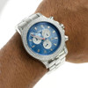 Men's Diamond Watch Joe Rodeo Master Pilot JMP03 7 Ct Chronograph Blue MOP Dial