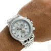 Men's Diamond Watch Joe Rodeo Master Pilot JMP06 7.20 Ct Chronograph White Dial