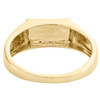 10K Yellow Gold Round Diamond Father Dad Enamel Ring 8mm Wedding Band 0.03 CT.