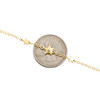 14K Yellow Gold Fancy Link Chain Statement 8mm Puff Star Charm Anklet 9"+1" Ext.