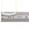 14-Karat-Gelbgold-Halskette mit rundem Diamant und gebogenem zweireihigem Stab, 18-Zoll-Kabelkette, 1 ct.