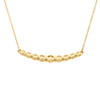 14-Karat-Gelbgold-Halskette mit rundem, gebogenem Diamantstab und Blumen-Halskette, 18-Zoll-Kabelkette, 1/2 ct.